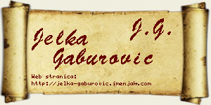 Jelka Gaburović vizit kartica